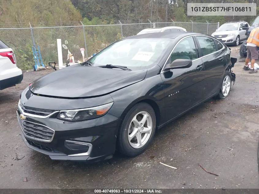 2017 Chevrolet Malibu Ls VIN: 1G1ZB5ST7HF106811 Lot: 40749063