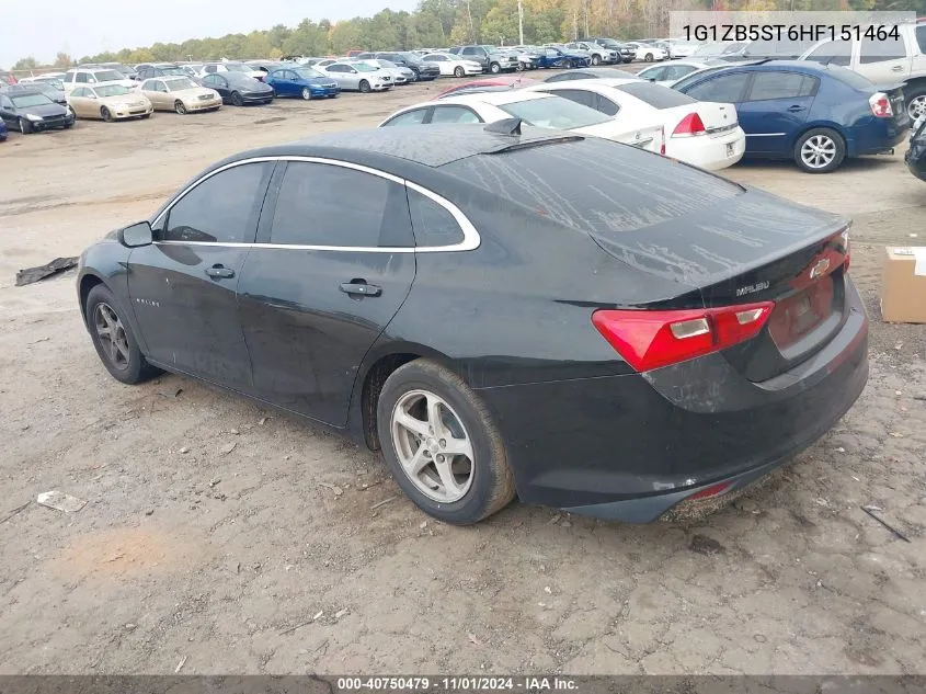 2017 Chevrolet Malibu Ls VIN: 1G1ZB5ST6HF151464 Lot: 40750479