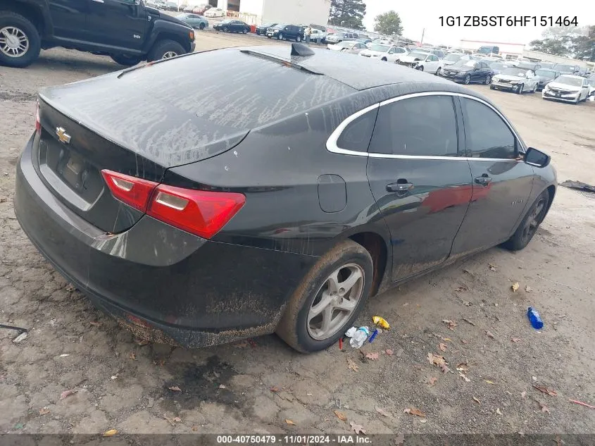 2017 Chevrolet Malibu Ls VIN: 1G1ZB5ST6HF151464 Lot: 40750479