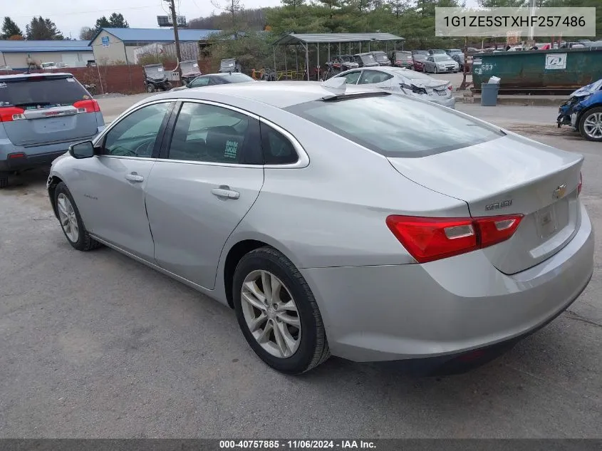 2017 Chevrolet Malibu 1Lt VIN: 1G1ZE5STXHF257486 Lot: 40757885