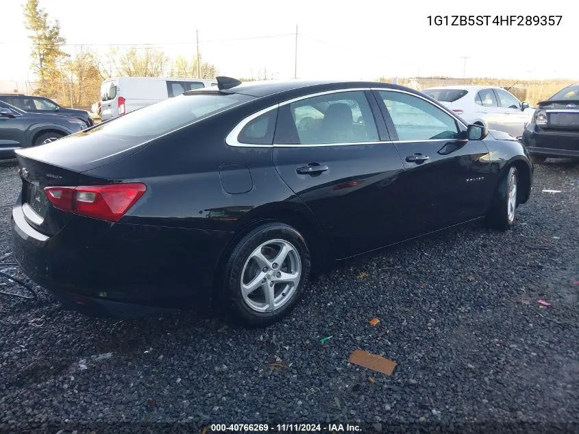 2017 Chevrolet Malibu Ls VIN: 1G1ZB5ST4HF289357 Lot: 40766269