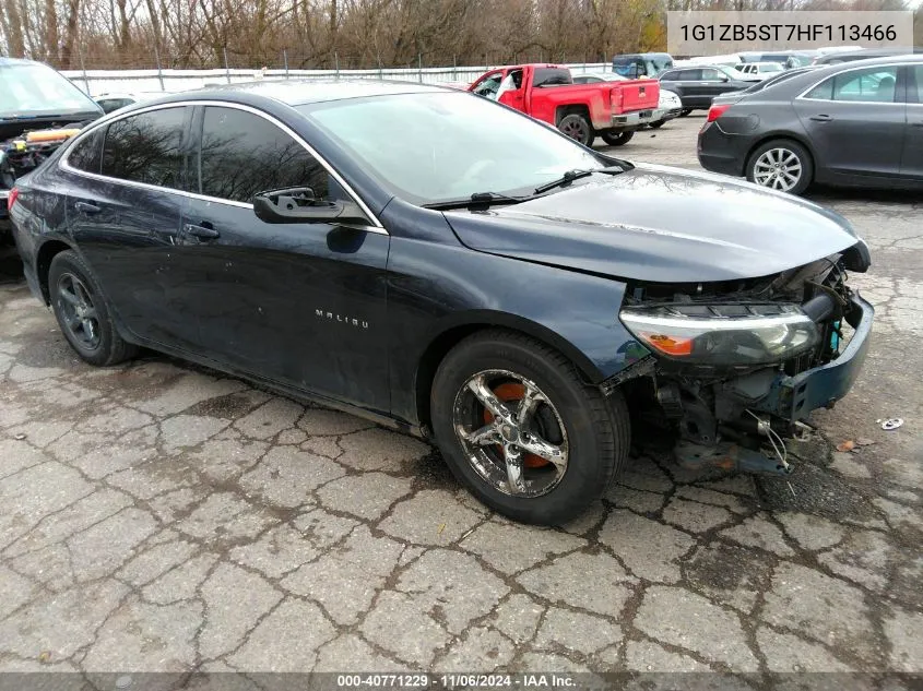 2017 Chevrolet Malibu Ls VIN: 1G1ZB5ST7HF113466 Lot: 40771229