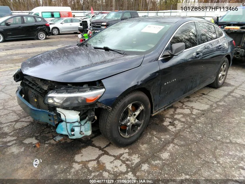 2017 Chevrolet Malibu Ls VIN: 1G1ZB5ST7HF113466 Lot: 40771229