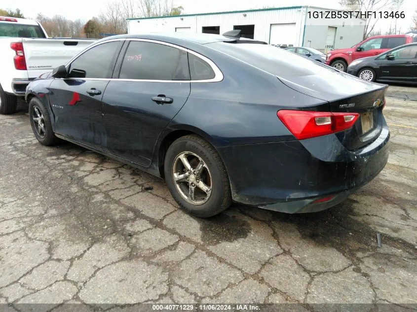 2017 Chevrolet Malibu Ls VIN: 1G1ZB5ST7HF113466 Lot: 40771229