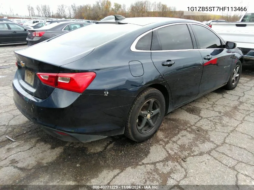 2017 Chevrolet Malibu Ls VIN: 1G1ZB5ST7HF113466 Lot: 40771229