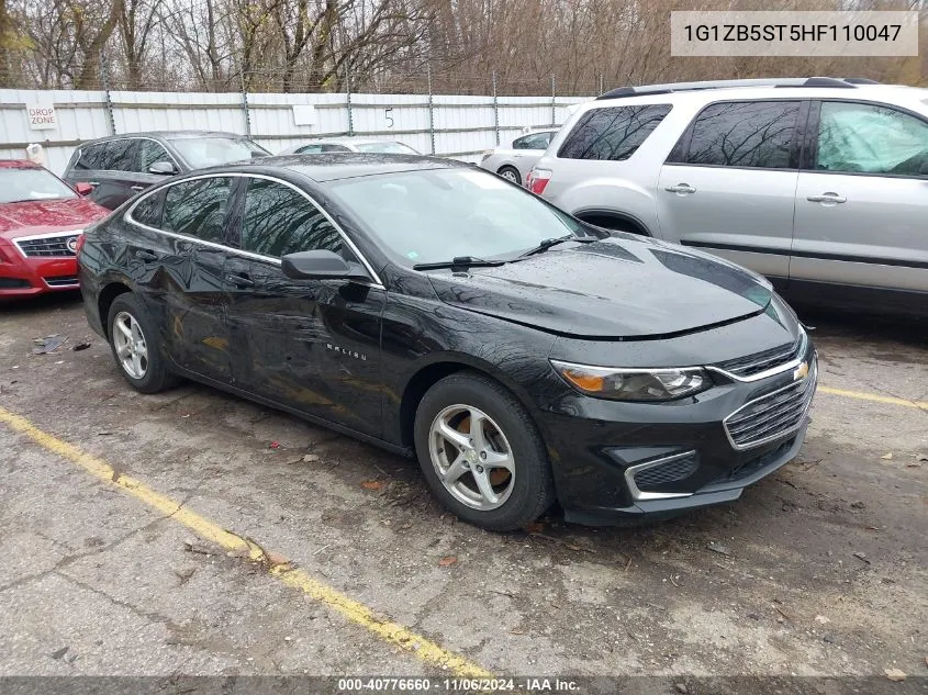 2017 Chevrolet Malibu Ls VIN: 1G1ZB5ST5HF110047 Lot: 40776660