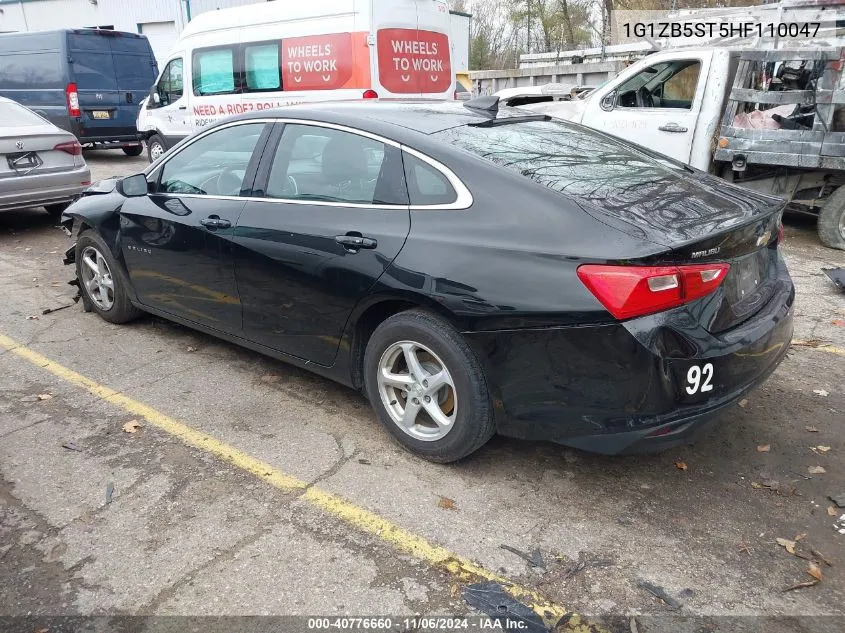 2017 Chevrolet Malibu Ls VIN: 1G1ZB5ST5HF110047 Lot: 40776660