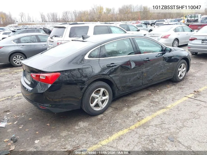 2017 Chevrolet Malibu Ls VIN: 1G1ZB5ST5HF110047 Lot: 40776660