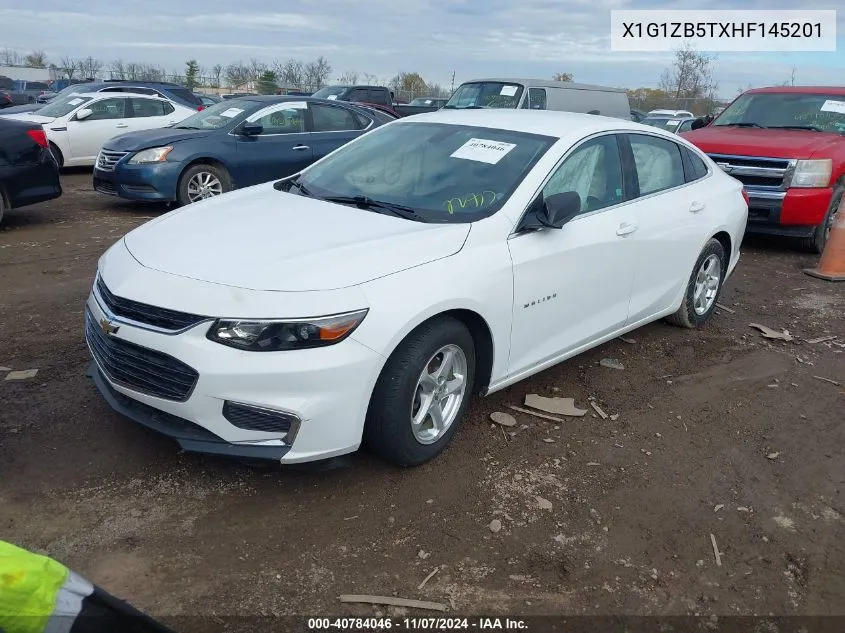 2017 Chevrolet Malibu VIN: X1G1ZB5TXHF145201 Lot: 40784046