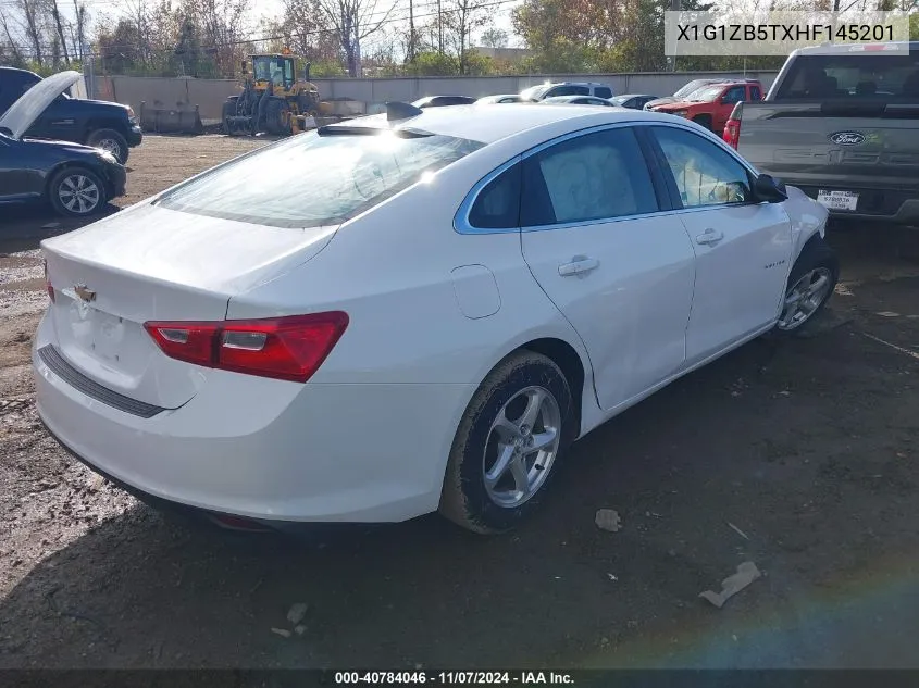 2017 Chevrolet Malibu VIN: X1G1ZB5TXHF145201 Lot: 40784046