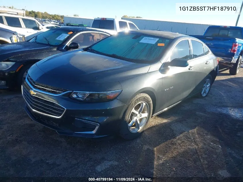 2017 Chevrolet Malibu Ls VIN: 1G1ZB5ST7HF187910 Lot: 40799194