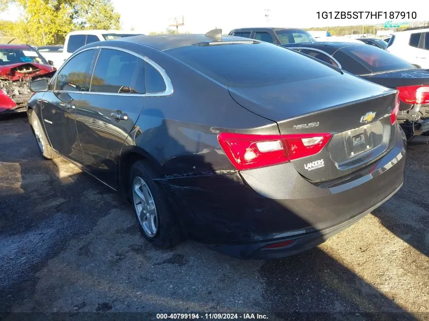 2017 Chevrolet Malibu Ls VIN: 1G1ZB5ST7HF187910 Lot: 40799194