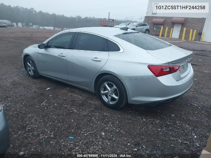 2017 Chevrolet Malibu 1Fl VIN: 1G1ZC5ST1HF244258 Lot: 40799989