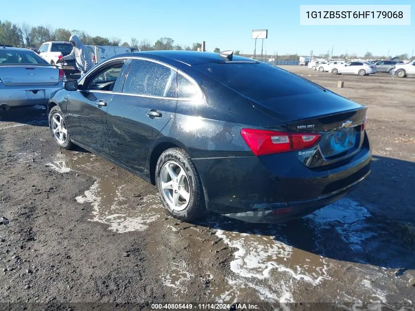 2017 Chevrolet Malibu Ls VIN: 1G1ZB5ST6HF179068 Lot: 40805449