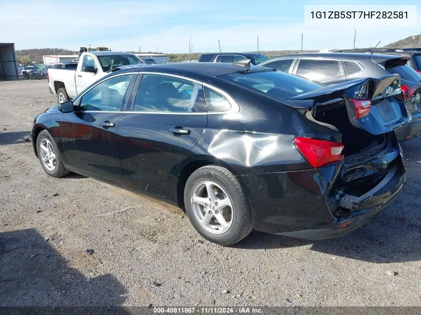 2017 Chevrolet Malibu Ls VIN: 1G1ZB5ST7HF282581 Lot: 40811067