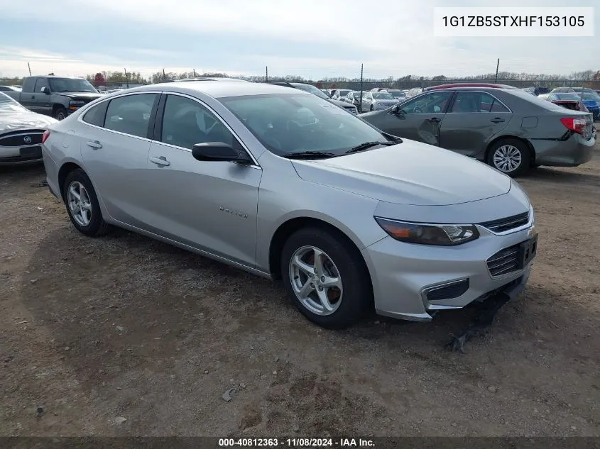 2017 Chevrolet Malibu Ls VIN: 1G1ZB5STXHF153105 Lot: 40812363