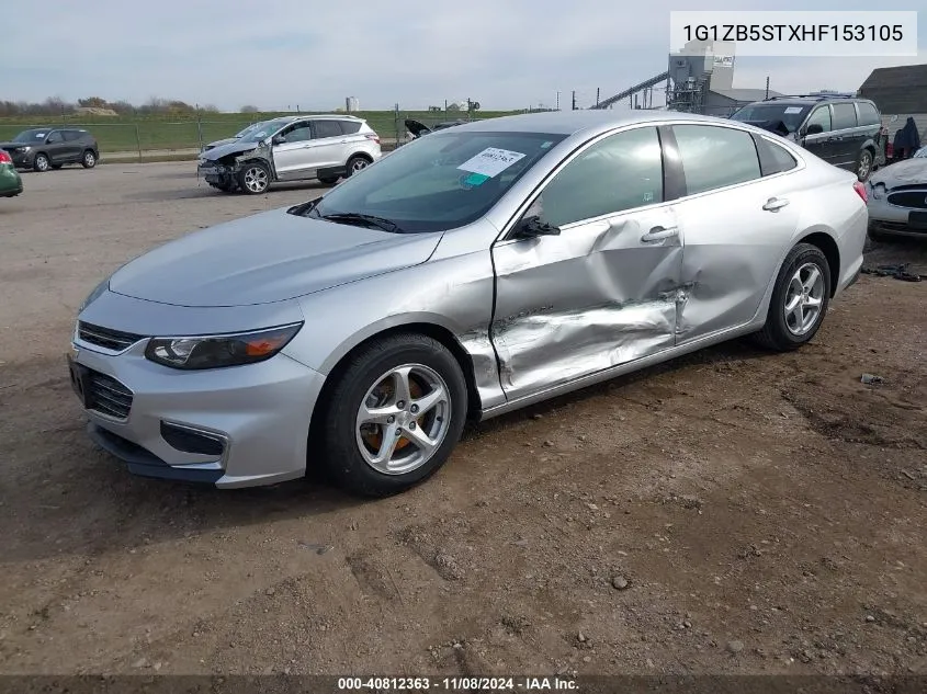 2017 Chevrolet Malibu Ls VIN: 1G1ZB5STXHF153105 Lot: 40812363