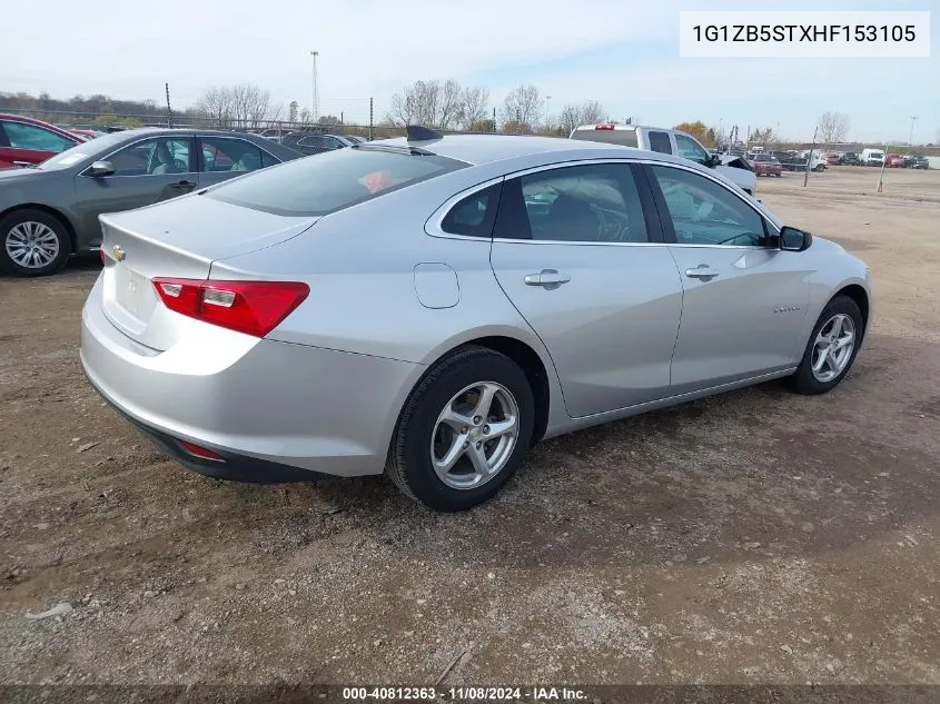 2017 Chevrolet Malibu Ls VIN: 1G1ZB5STXHF153105 Lot: 40812363