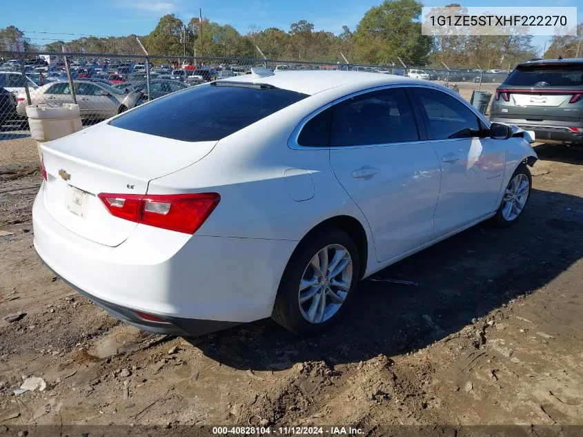 2017 Chevrolet Malibu 1Lt VIN: 1G1ZE5STXHF222270 Lot: 40828104