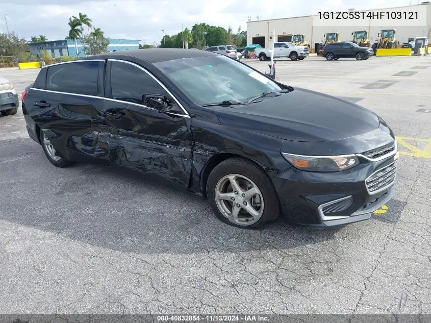 2017 Chevrolet Malibu 1Fl VIN: 1G1ZC5ST4HF103121 Lot: 40832854