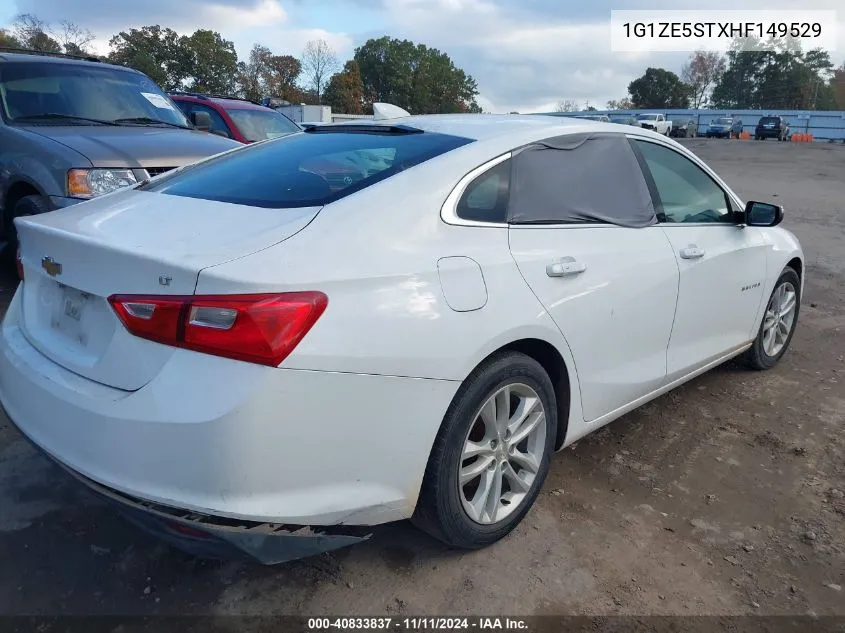 2017 Chevrolet Malibu 1Lt VIN: 1G1ZE5STXHF149529 Lot: 40833837