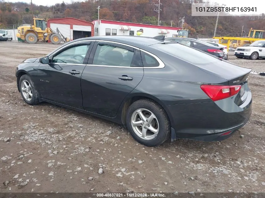 2017 Chevrolet Malibu Ls VIN: 1G1ZB5ST8HF163941 Lot: 40837021