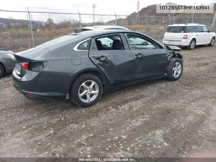 2017 Chevrolet Malibu Ls VIN: 1G1ZB5ST8HF163941 Lot: 40837021