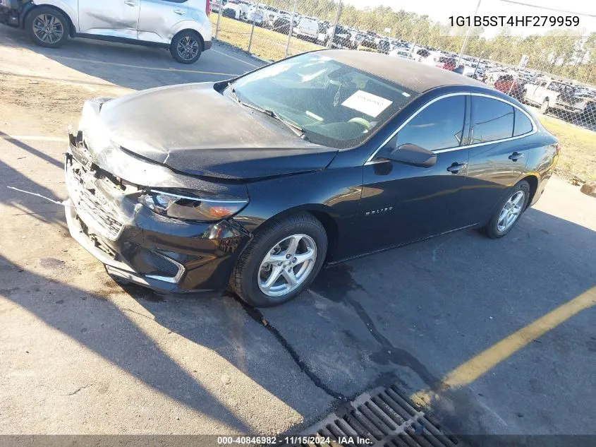 2017 Chevrolet Malibu Ls VIN: 1G1B5ST4HF279959 Lot: 40846982