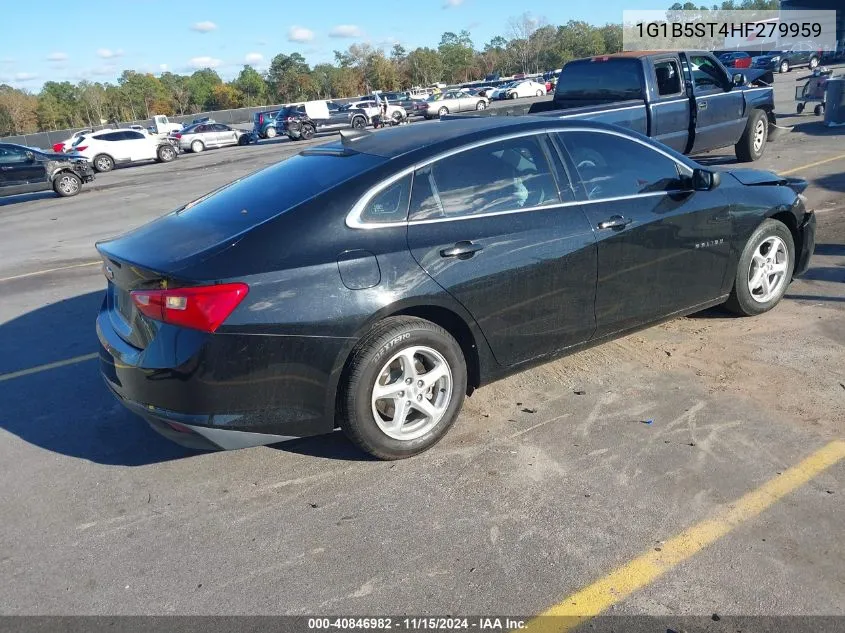 2017 Chevrolet Malibu Ls VIN: 1G1B5ST4HF279959 Lot: 40846982