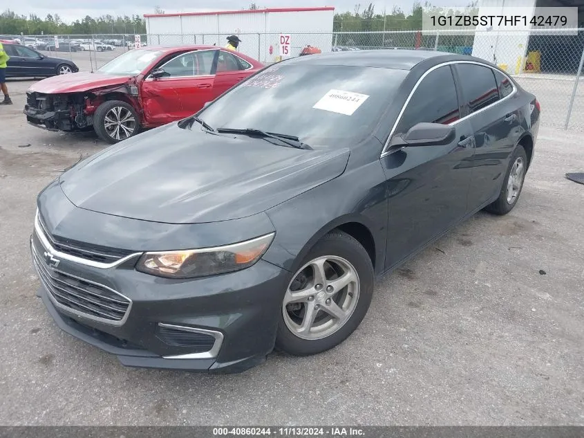 2017 Chevrolet Malibu Ls VIN: 1G1ZB5ST7HF142479 Lot: 40860244