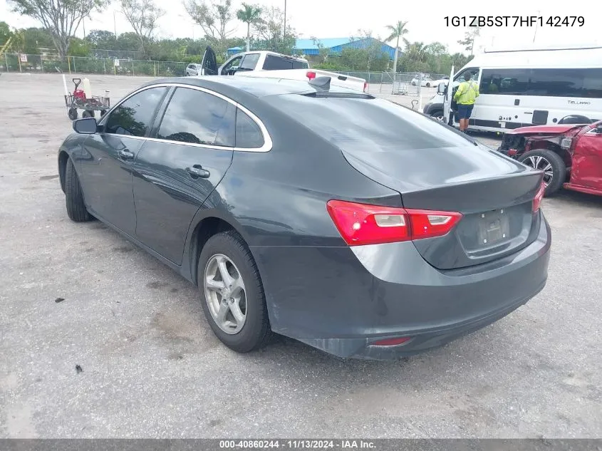 2017 Chevrolet Malibu Ls VIN: 1G1ZB5ST7HF142479 Lot: 40860244