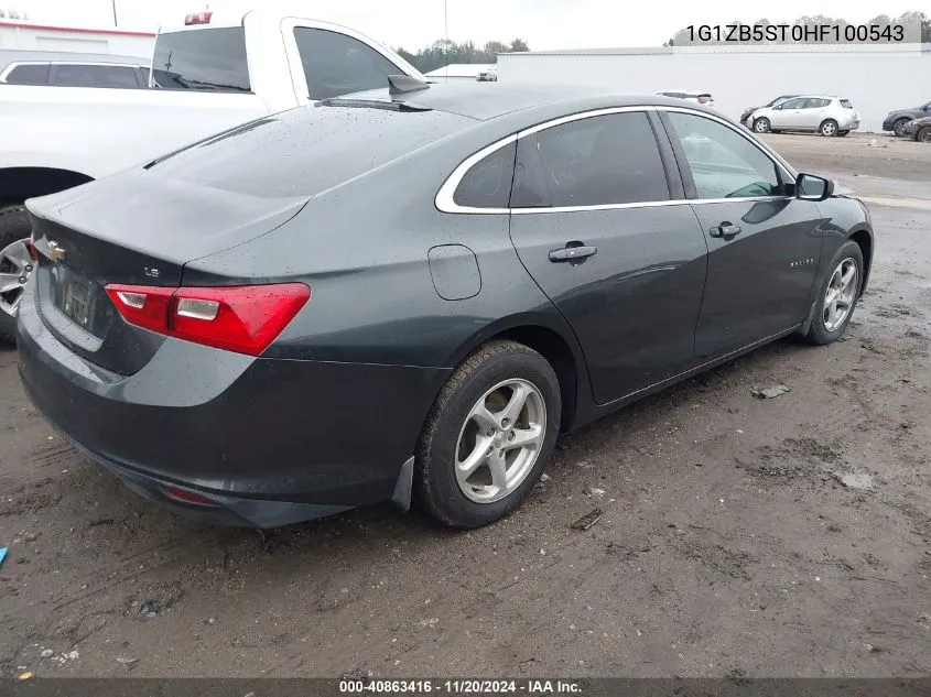 2017 Chevrolet Malibu Ls VIN: 1G1ZB5ST0HF100543 Lot: 40863416