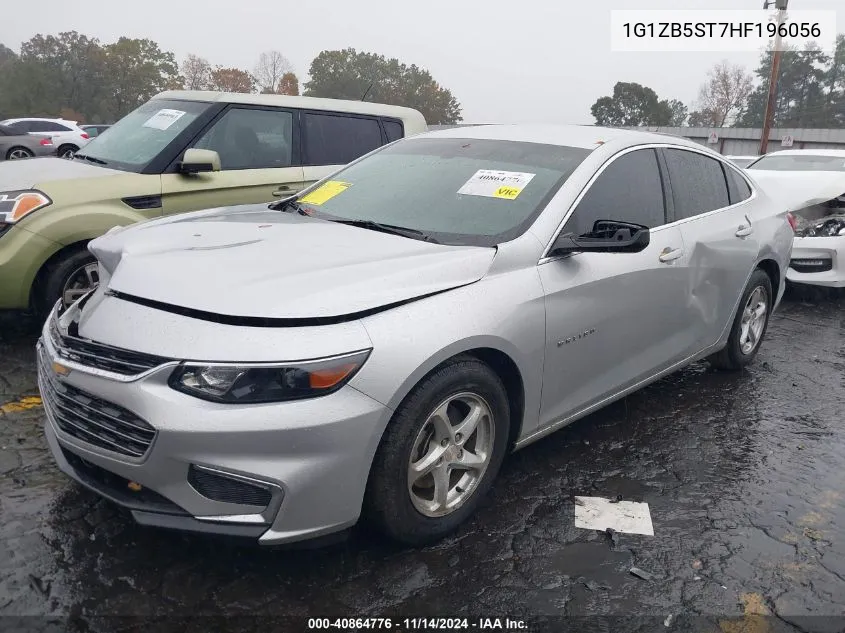 2017 Chevrolet Malibu Ls VIN: 1G1ZB5ST7HF196056 Lot: 40864776