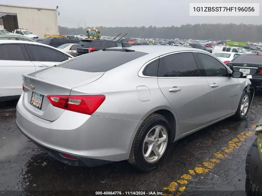 2017 Chevrolet Malibu Ls VIN: 1G1ZB5ST7HF196056 Lot: 40864776