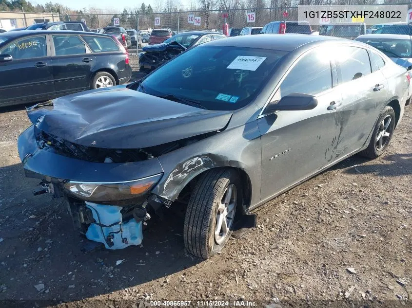 1G1ZB5STXHF248022 2017 Chevrolet Malibu Ls