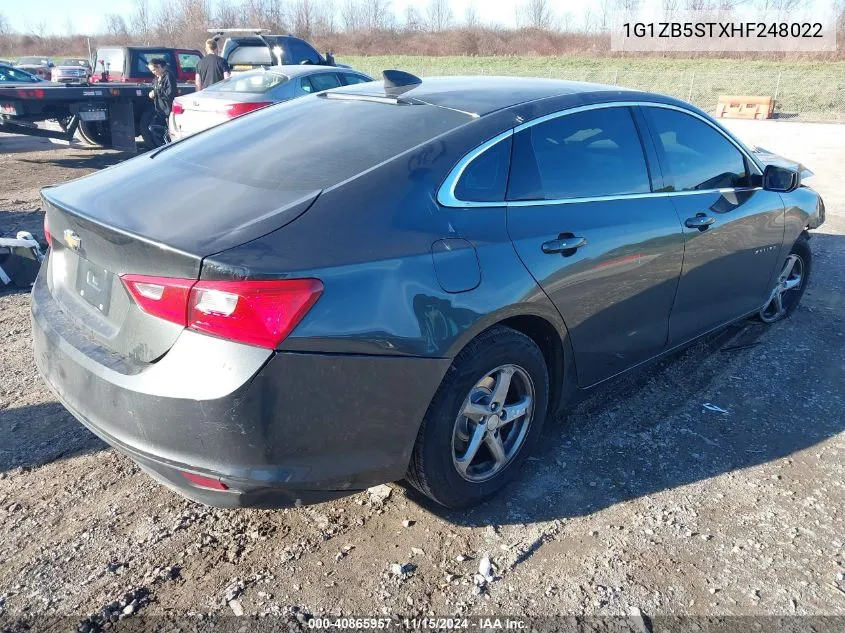 1G1ZB5STXHF248022 2017 Chevrolet Malibu Ls