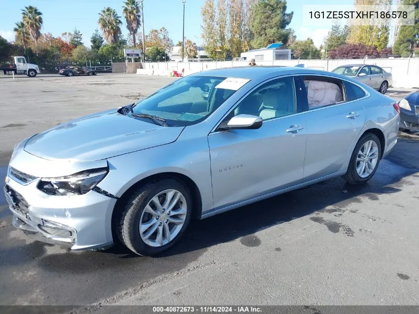 2017 Chevrolet Malibu 1Lt VIN: 1G1ZE5STXHF186578 Lot: 40872673