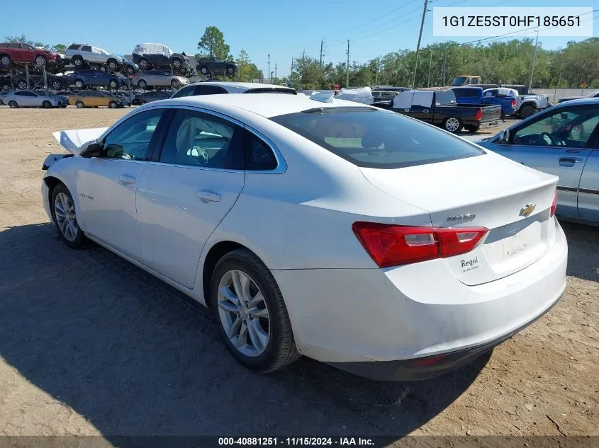 1G1ZE5ST0HF185651 2017 Chevrolet Malibu 1Lt