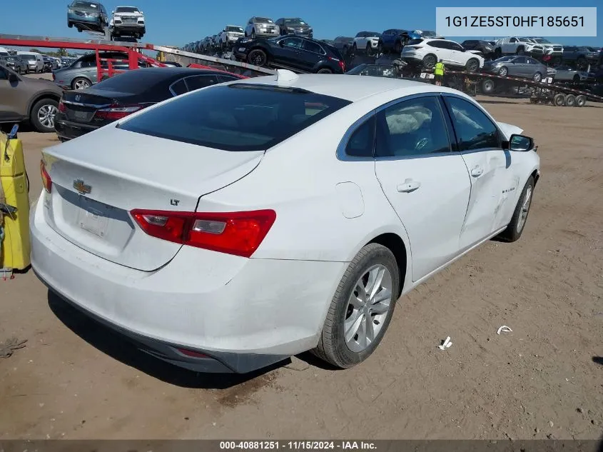 1G1ZE5ST0HF185651 2017 Chevrolet Malibu 1Lt