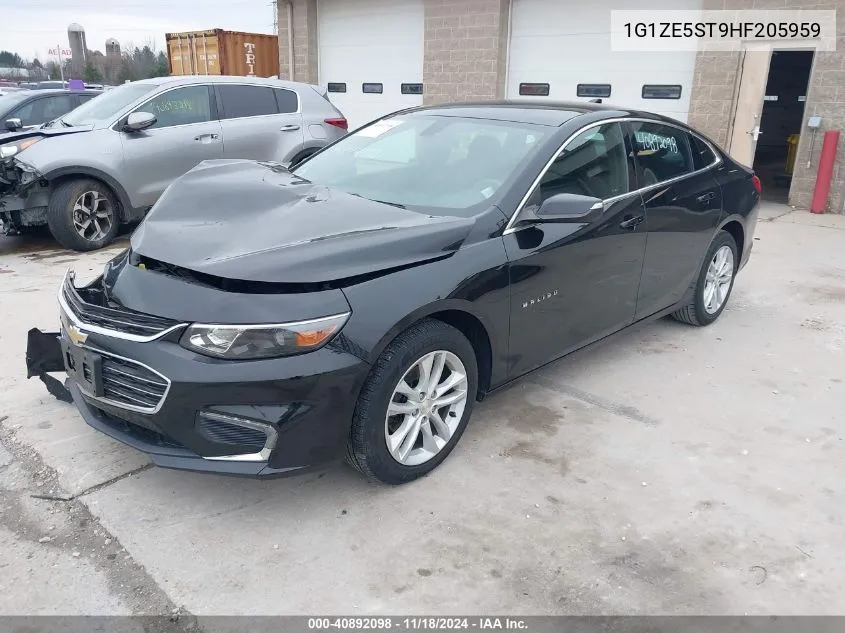 2017 Chevrolet Malibu 1Lt VIN: 1G1ZE5ST9HF205959 Lot: 40892098