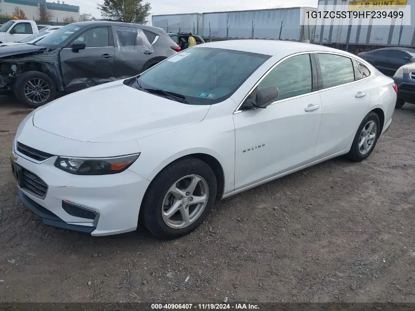 2017 Chevrolet Malibu 1Fl VIN: 1G1ZC5ST9HF239499 Lot: 40906407