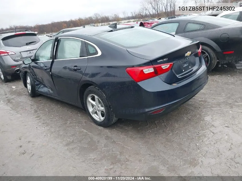 2017 Chevrolet Malibu Ls VIN: 1G1ZB5ST1HF245302 Lot: 40920199