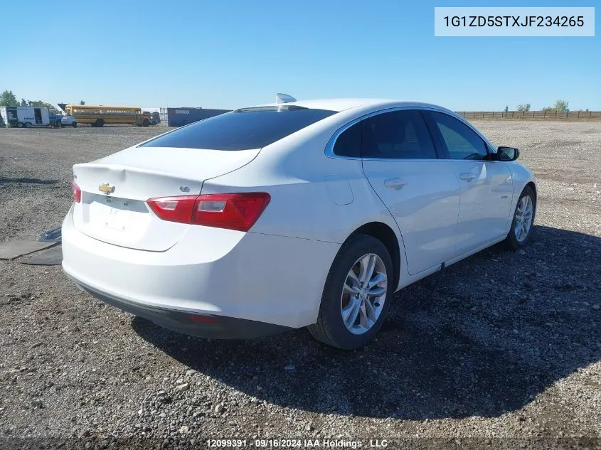 2018 Chevrolet Malibu VIN: 1G1ZD5STXJF234265 Lot: 12099391