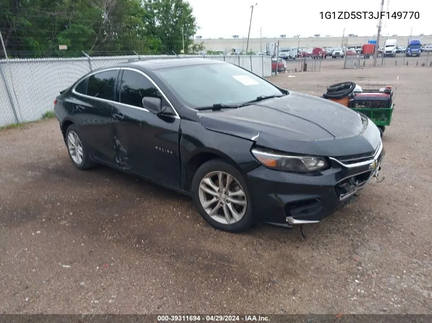 2018 Chevrolet Malibu Lt VIN: 1G1ZD5ST3JF149770 Lot: 39311694