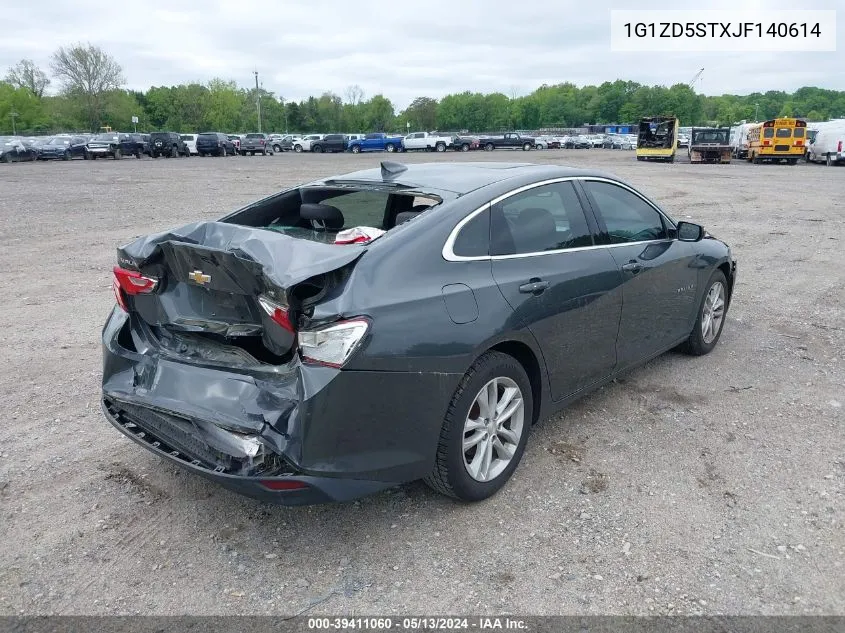 2018 Chevrolet Malibu Lt VIN: 1G1ZD5STXJF140614 Lot: 39411060