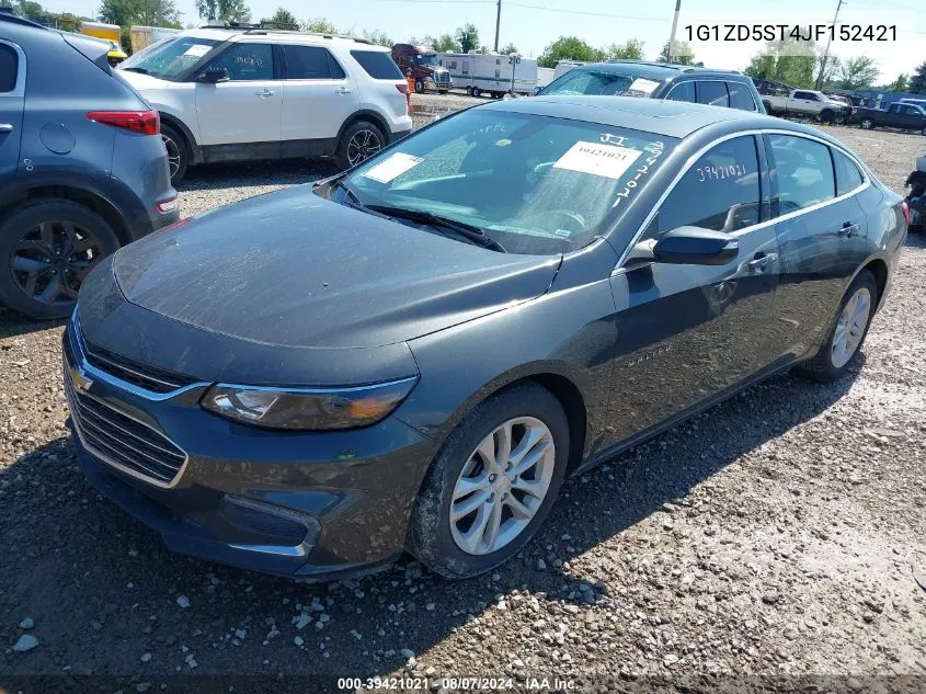 2018 Chevrolet Malibu Lt VIN: 1G1ZD5ST4JF152421 Lot: 39421021