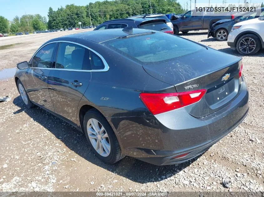 2018 Chevrolet Malibu Lt VIN: 1G1ZD5ST4JF152421 Lot: 39421021