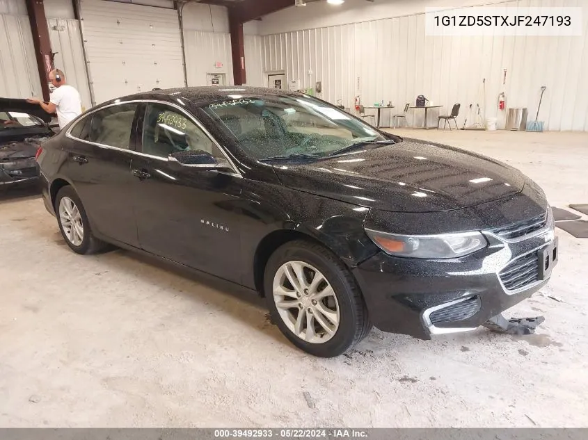 2018 Chevrolet Malibu Lt VIN: 1G1ZD5STXJF247193 Lot: 39492933