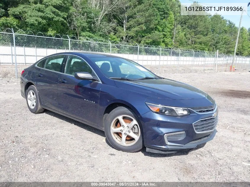 1G1ZB5ST1JF189366 2018 Chevrolet Malibu 1Ls