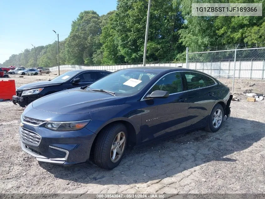 1G1ZB5ST1JF189366 2018 Chevrolet Malibu 1Ls